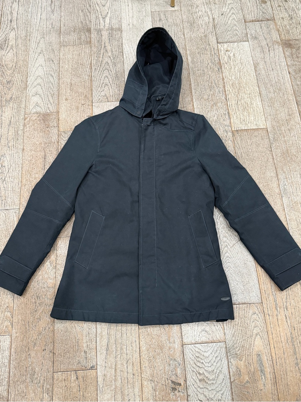 Scotch & Soda Hooded Clean utility Parka w/ Detachable Quilted Vest - Small navy